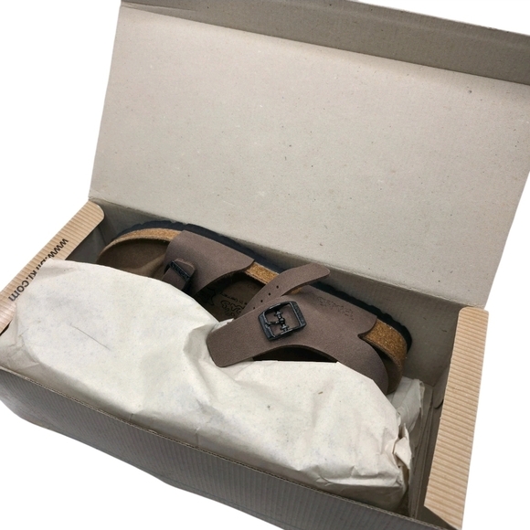 Vintage Birkenstock Birkis Montego Clog Sandal Brown Strap Boho - Picture 4 of 5